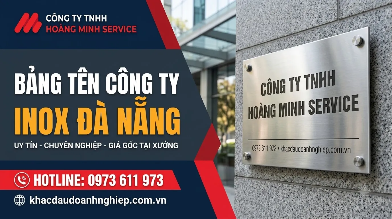 Bảng tên công ty inox Đà Nẵng