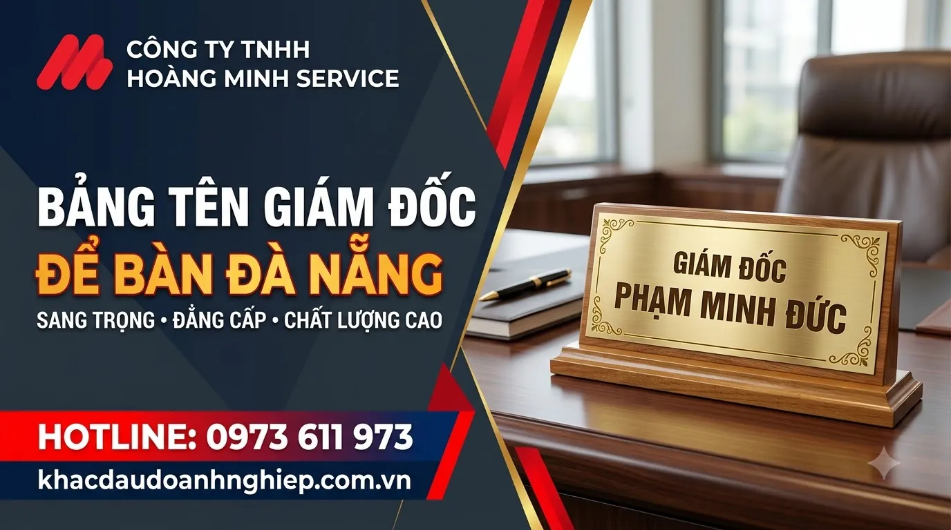 Bảng tên giám đốc để bàn Đà Nẵng