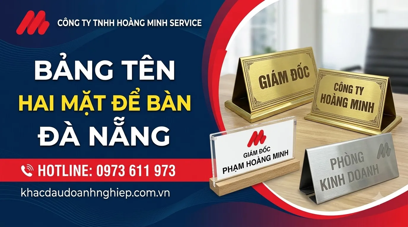 Bảng tên hai mặt để bàn Đà Nẵng