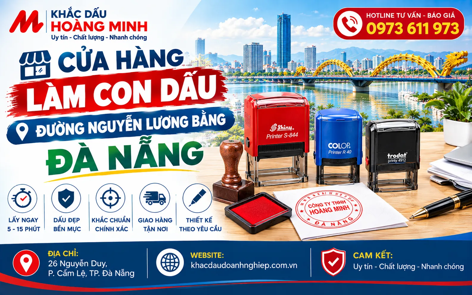Cửa hàng làm con dấu đường Nguyễn Lương Bằng Đà Nẵng