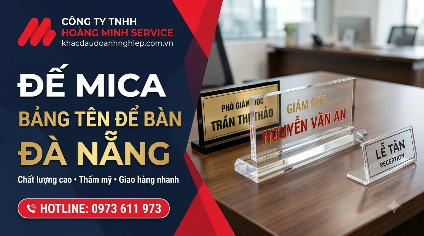 Đế mica bảng tên để bàn Đà Nẵng