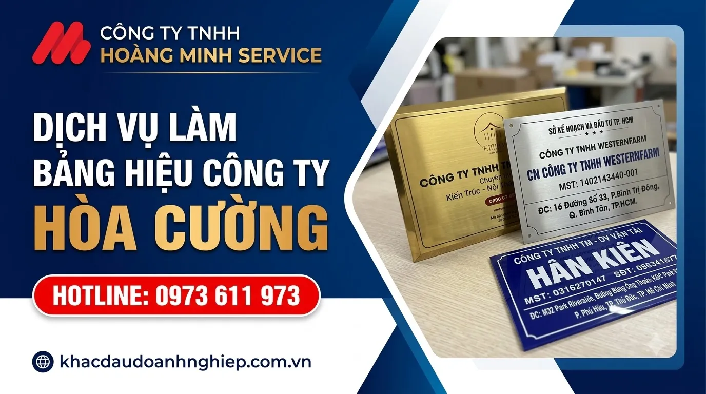 Dịch vụ làm bảng hiệu công ty Hòa Cường