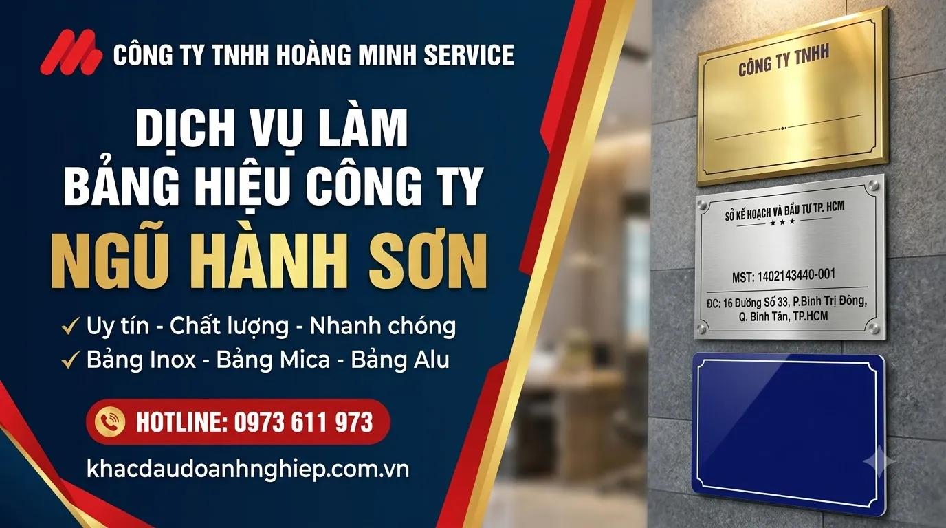 Dịch vụ làm bảng hiệu công ty Ngũ Hành Sơn
