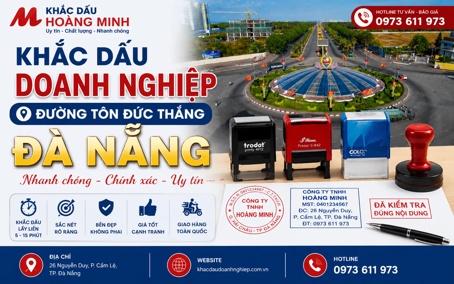Khắc dấu doanh nghiệp đường Tôn Đức Thắng Đà Nẵng