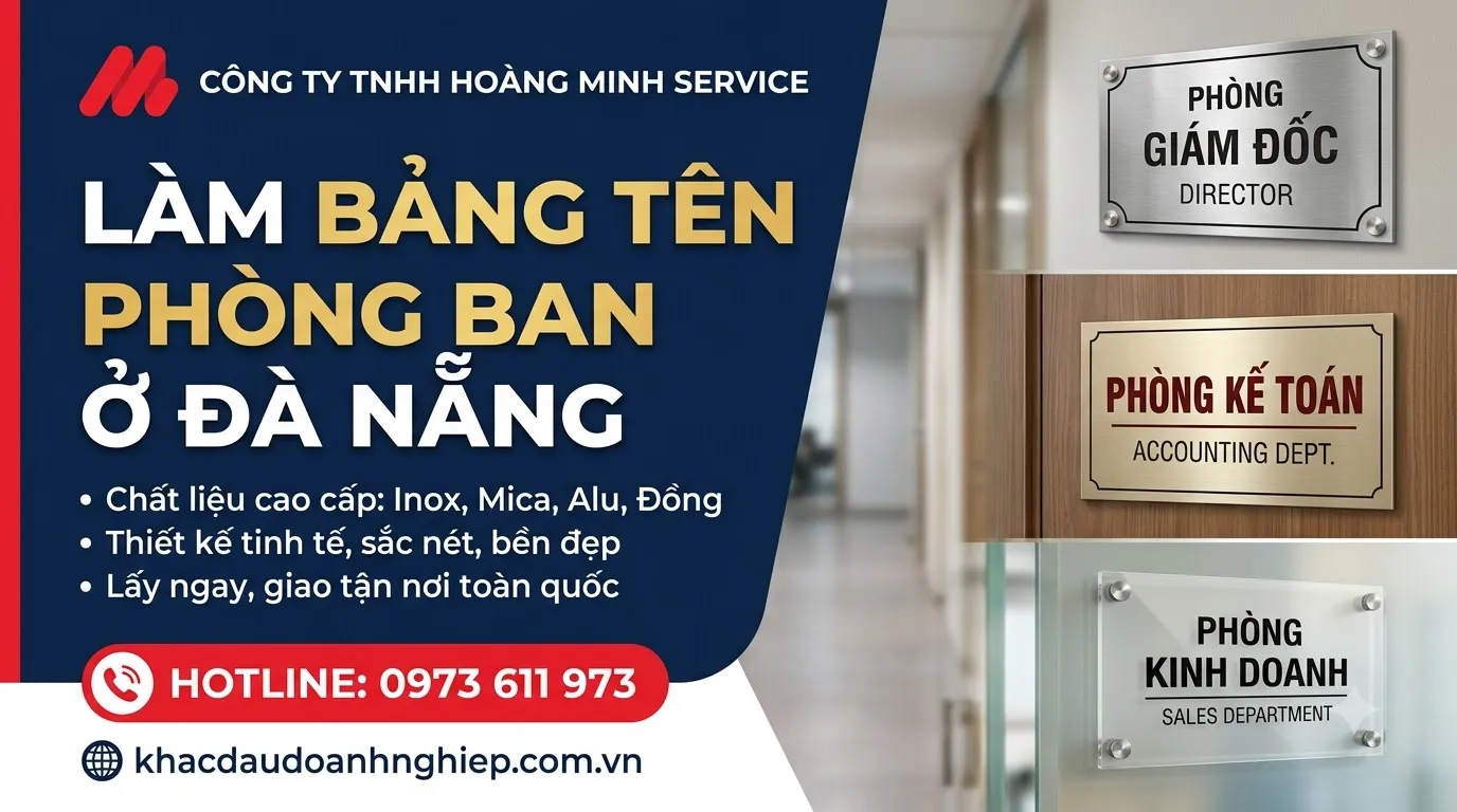 Làm bảng tên phòng ban Đà Nẵng