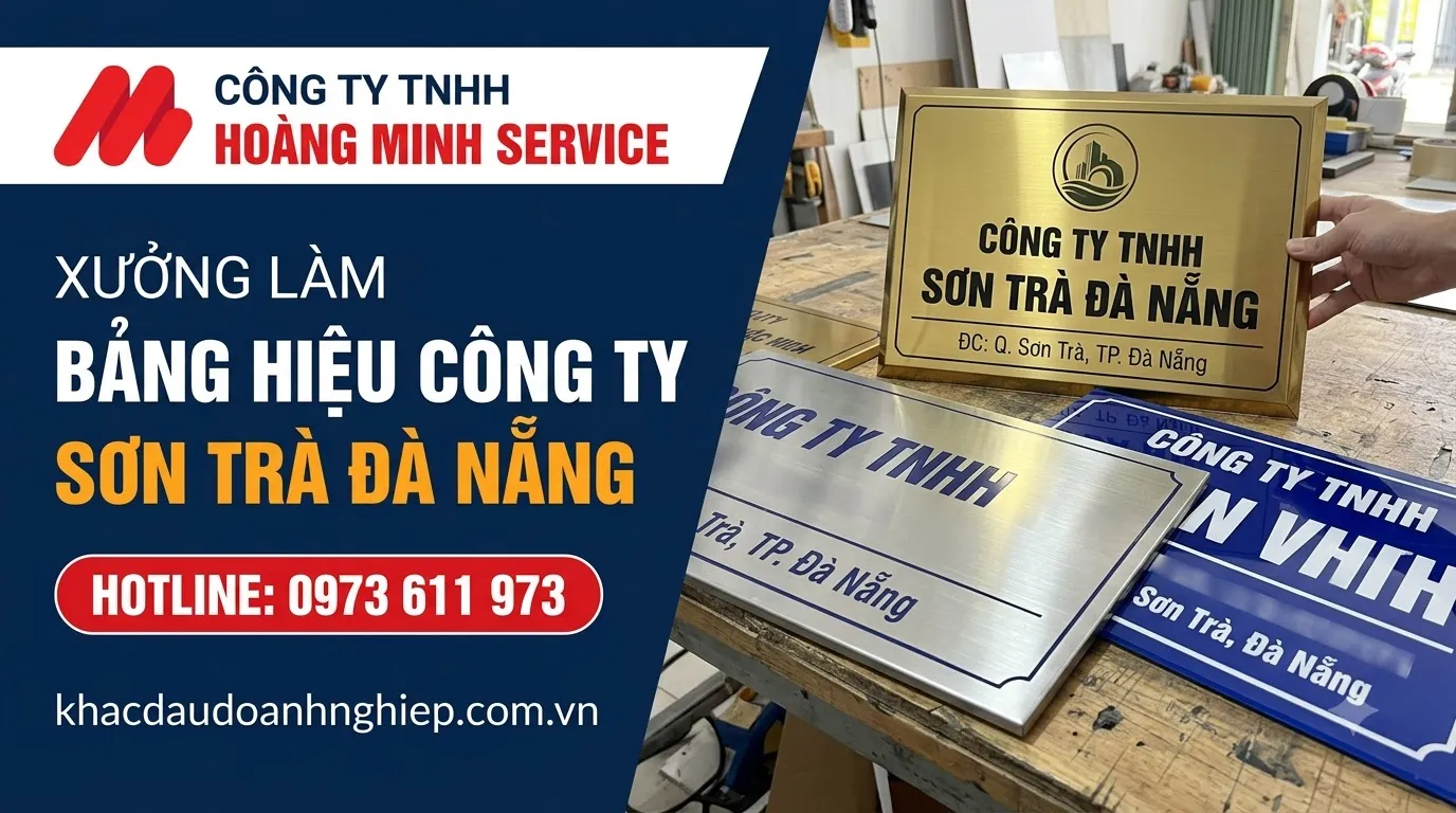 Xưởng làm bảng hiệu công ty Sơn Trà Đà Nẵng